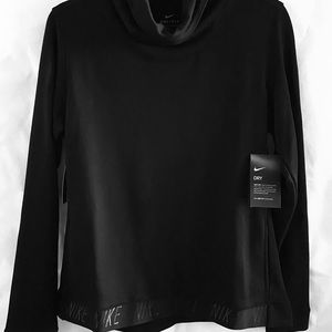 NWT NIKE Black Dri Fit Turtleneck